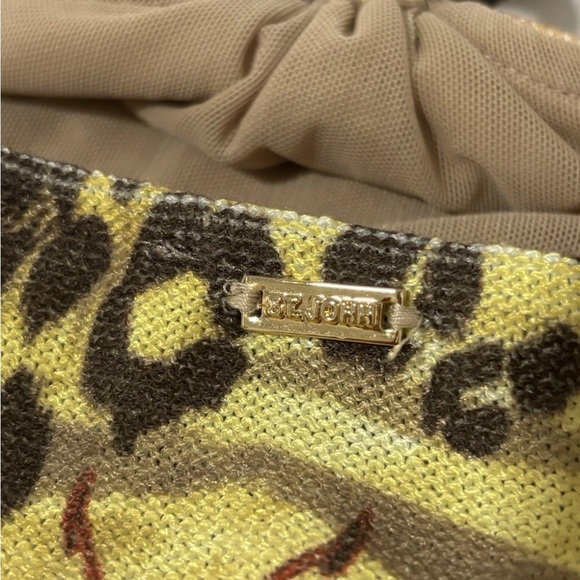 St. John Sport Halter Top Multi Floral Leopard Print Lined Bust Tie Back Sz P XS - Picture 4 of 7